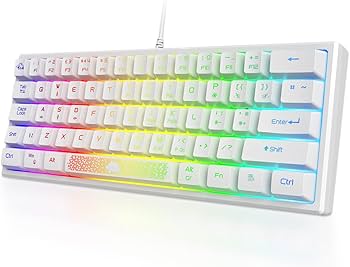 Amazon | Ajazz K61 60%キーボード、RGBバックライト付きコンパクト